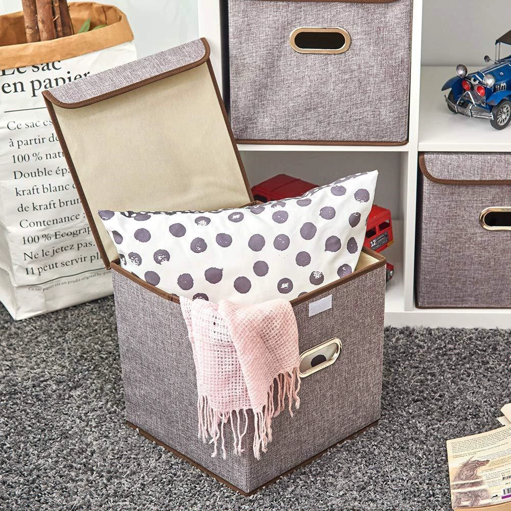 Storage Box Storage Bin Foldable Desktop Lidded — desk mat wholesale pick on MatDesk