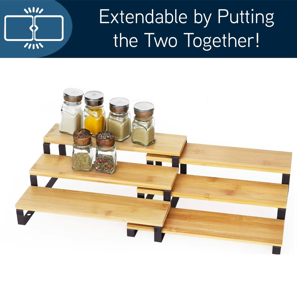 Storage Rack Spice Rack Multi-tier Desktop Bamboo — desk mat wholesale pick on MatDesk