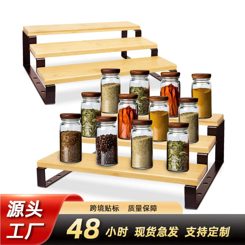Storage Rack Spice Rack Multi-tier Desktop Bamboo — desk mat wholesale pick on MatDesk